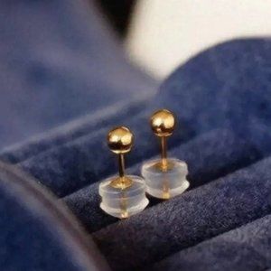 A PAIR AU750 Gold Stud Earrings 18K 3mm